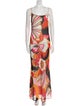 Ronny Kobo Floral Print Long Dress