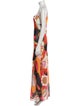 Ronny Kobo Floral Print Long Dress