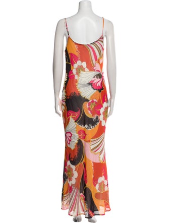Ronny Kobo Floral Print Long Dress