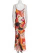 Ronny Kobo Floral Print Long Dress