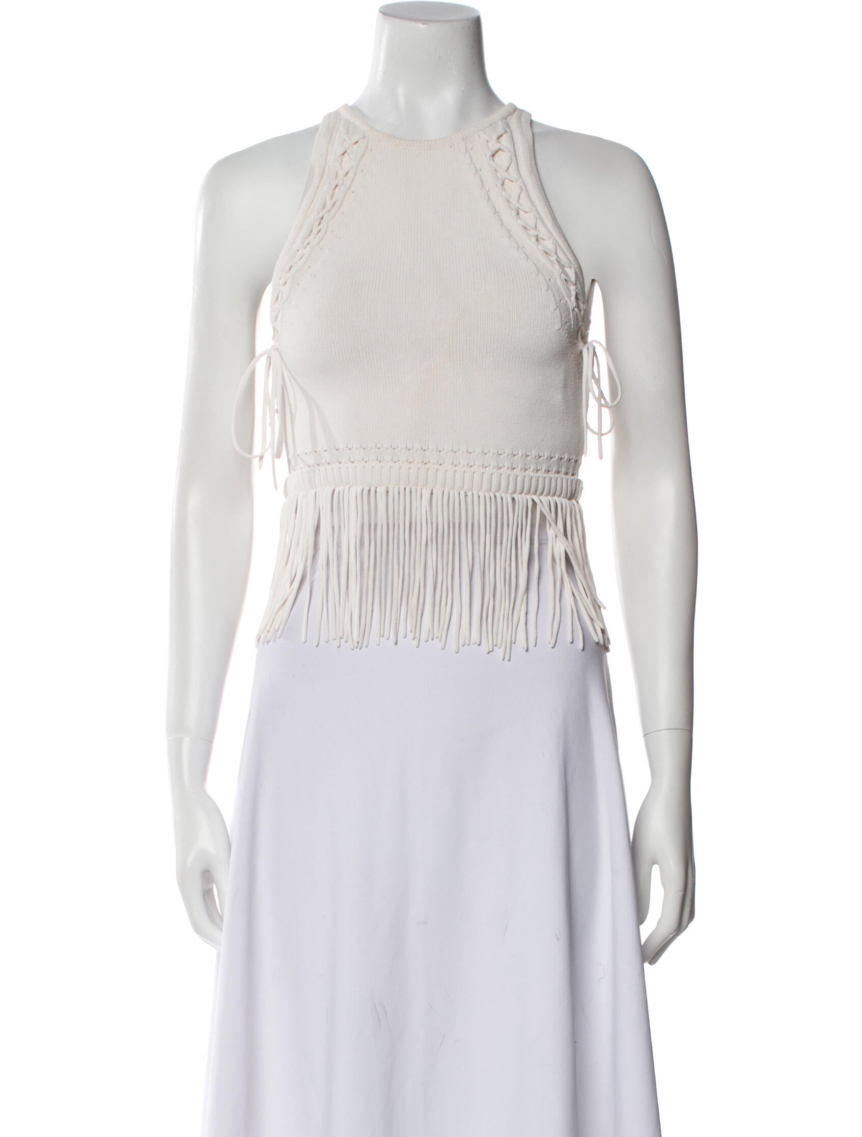 Ronny Kobo Halterneck Sleeveless Crop Top