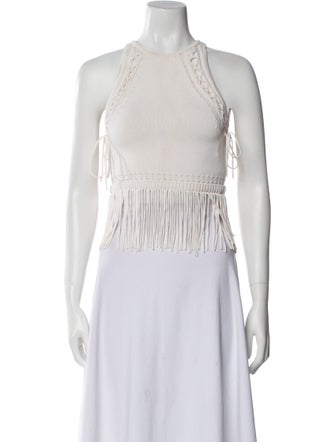 Ronny Kobo Halterneck Sleeveless Crop Top