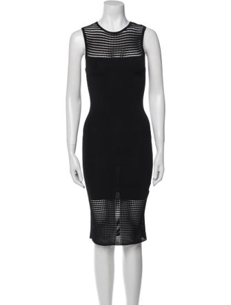 Ronny Kobo Crew Neck Midi Length Dress