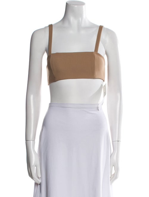 Ronny Kobo Square Neckline Sleeveless Crop Top
