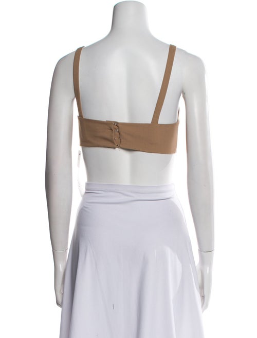 Ronny Kobo Square Neckline Sleeveless Crop Top