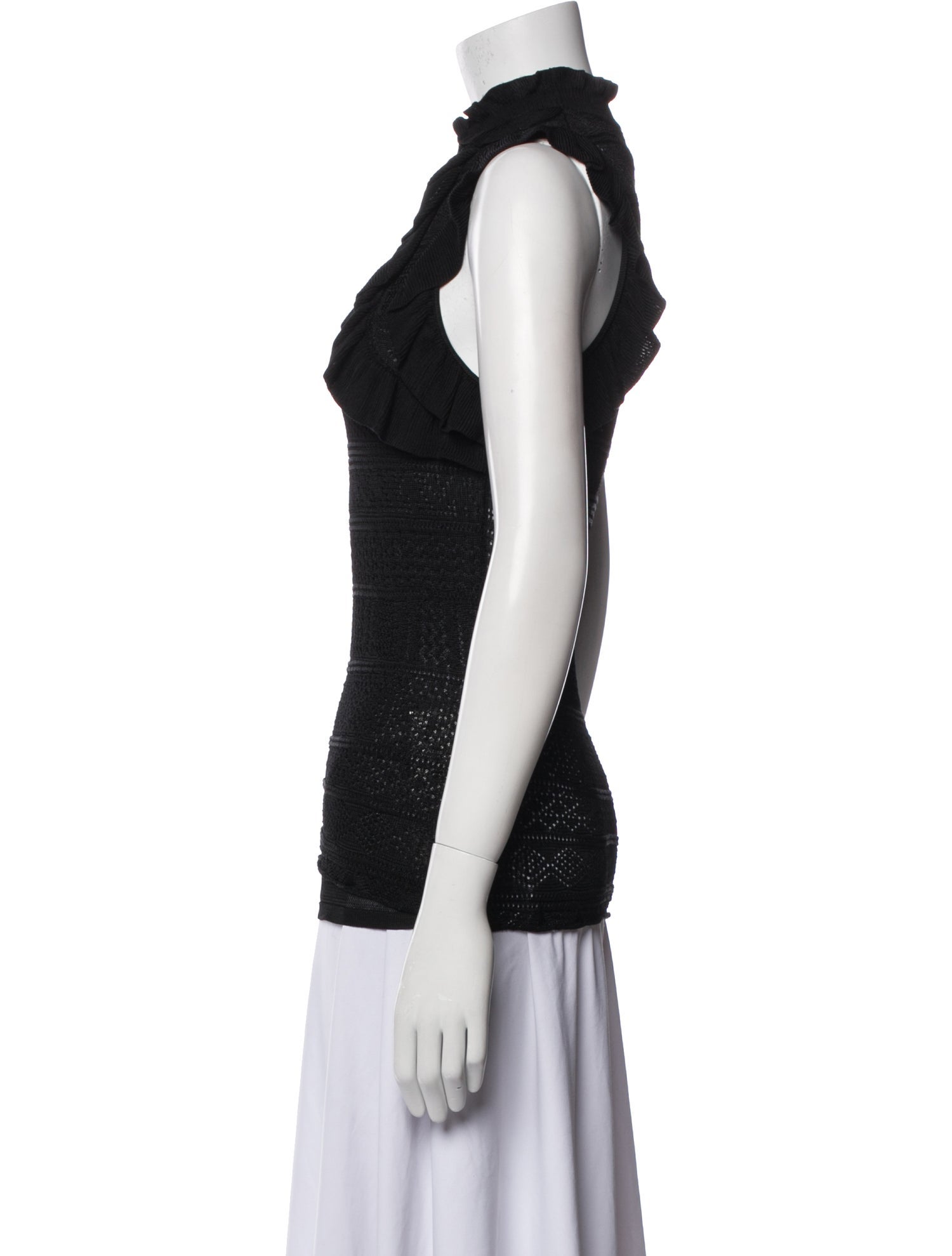 Ronny Kobo Mock Neck Sleeveless Top