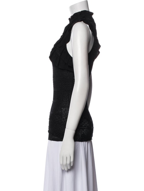 Ronny Kobo Mock Neck Sleeveless Top