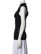 Ronny Kobo Mock Neck Sleeveless Top