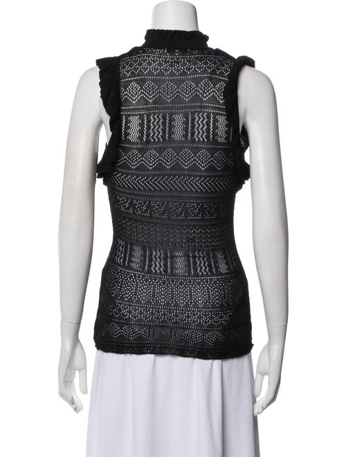 Ronny Kobo Mock Neck Sleeveless Top