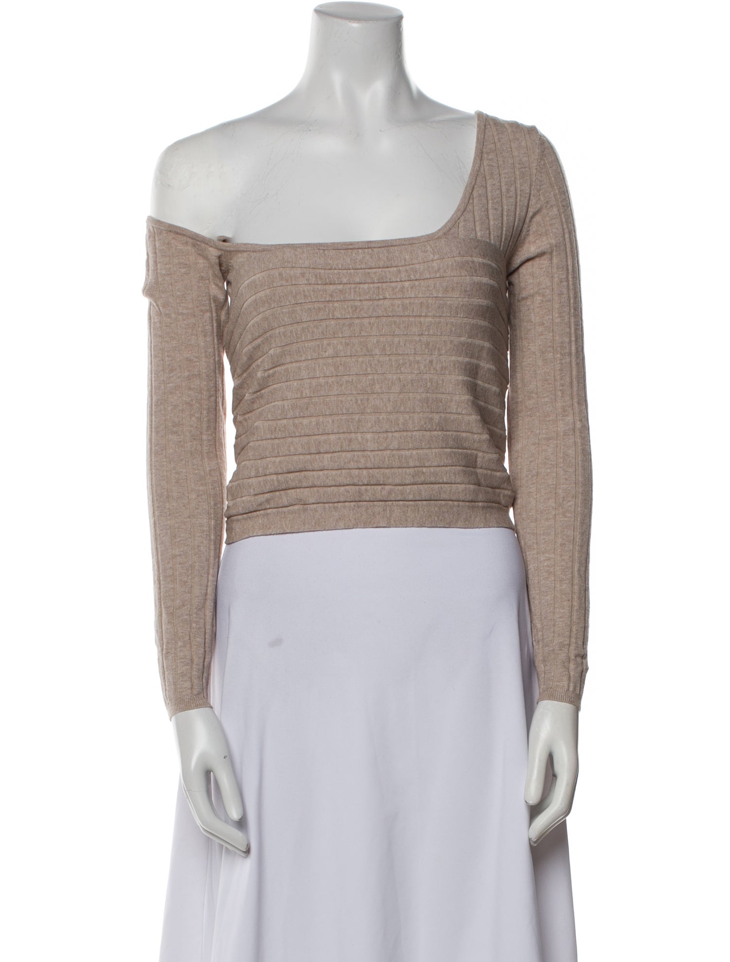 Ronny Kobo Asymmetrical Long Sleeve Crop Top w/ Tags