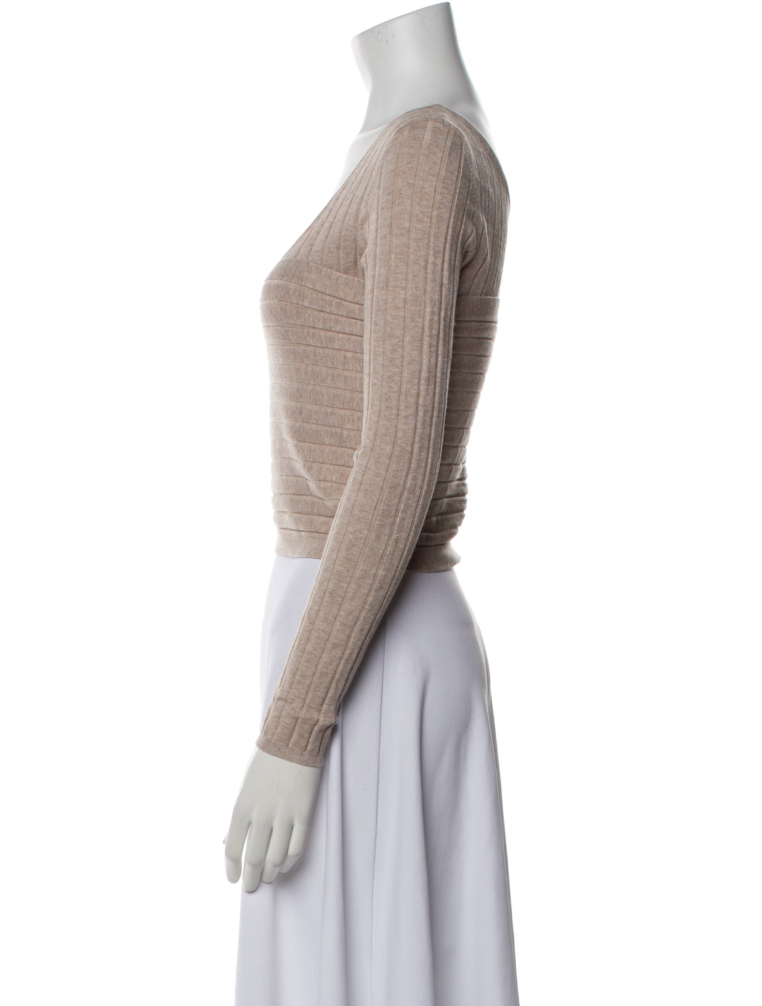 Ronny Kobo Asymmetrical Long Sleeve Crop Top w/ Tags