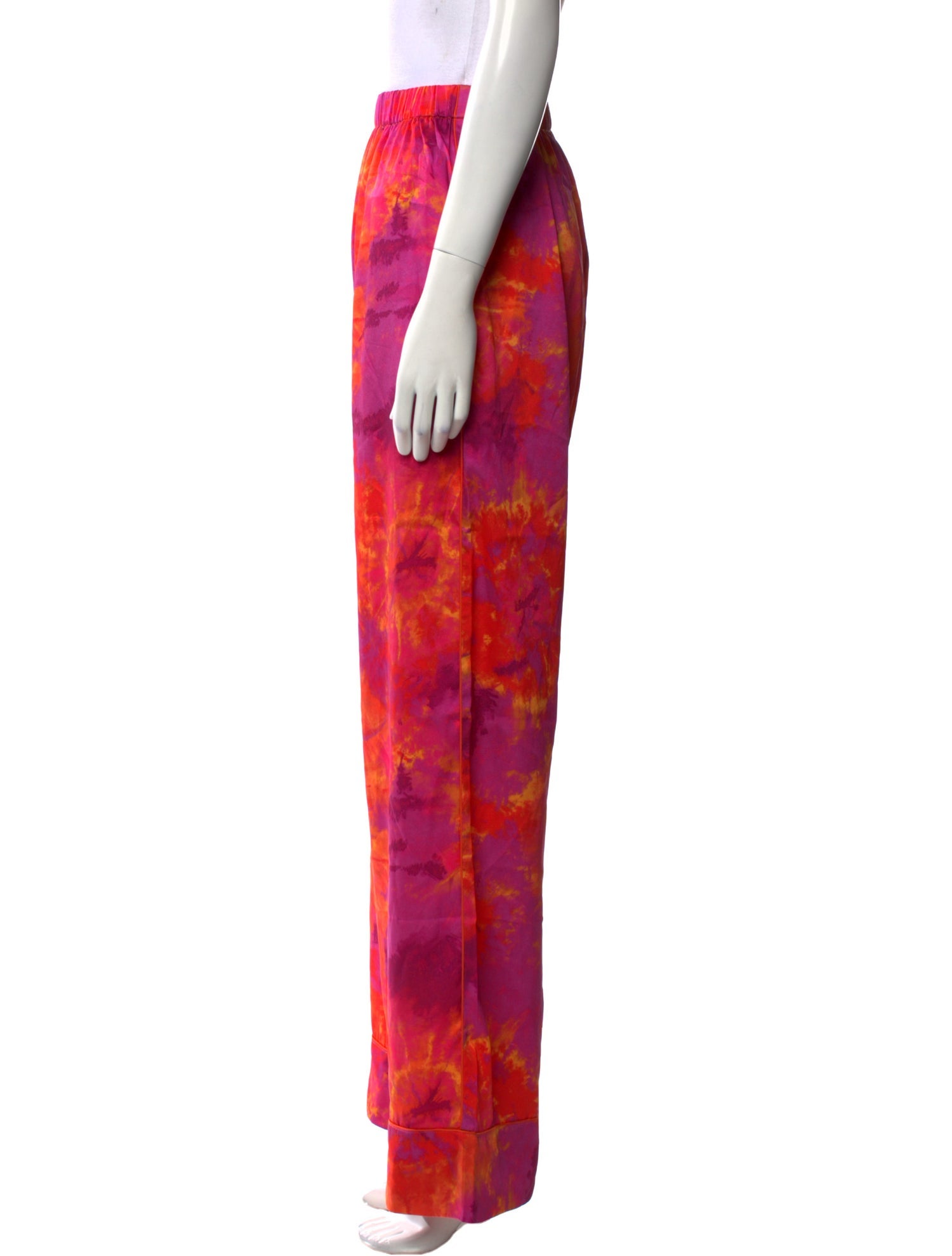 Ronny Kobo Tie-Dye Print Wide Leg Pants