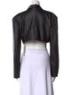 Ronny Kobo V-Neck Long Sleeve Crop Top