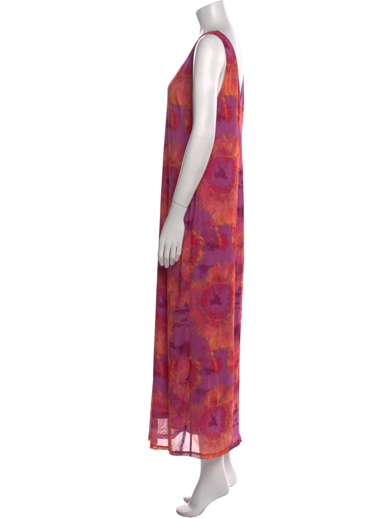 Ronny Kobo Tie-Dye Print Long Dress