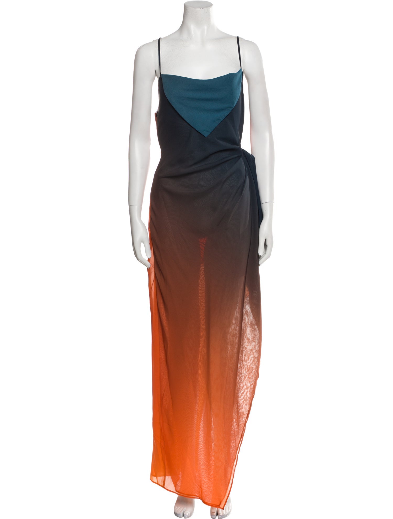 Ronny Kobo Square Neckline Long Dress