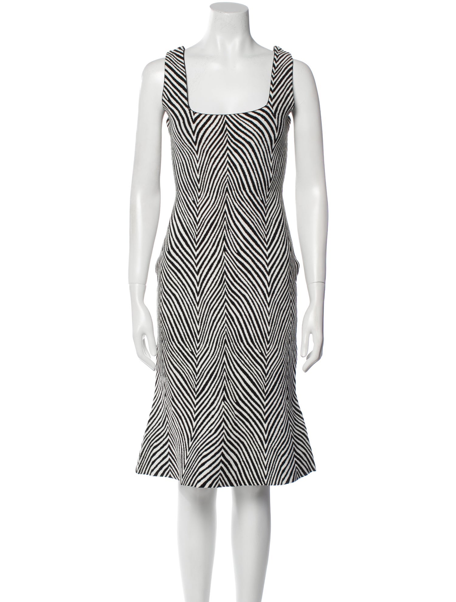 Ronny Kobo Striped Knee-Length Dress