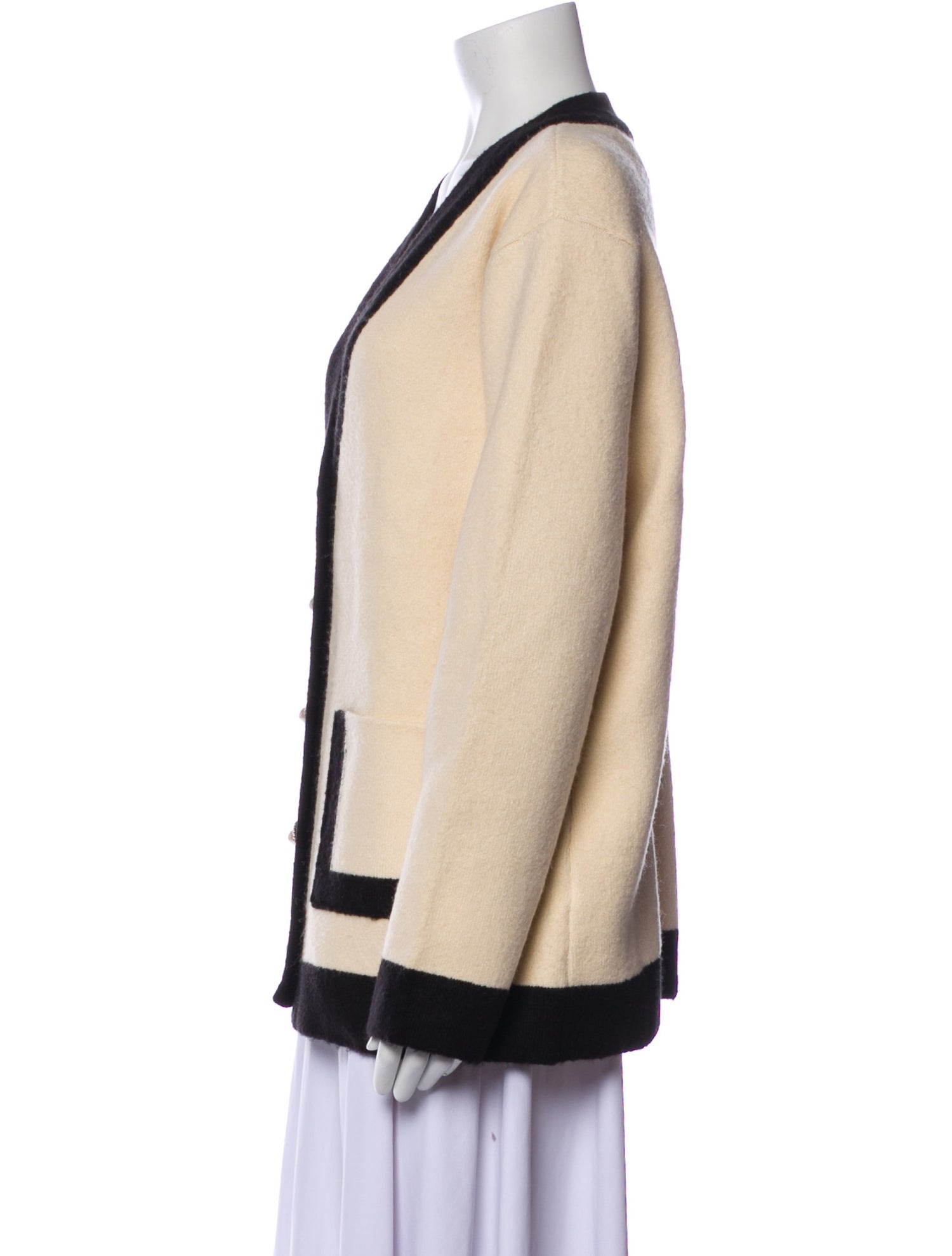 Ronny Kobo Striped V-Neck Sweater w/ Tags