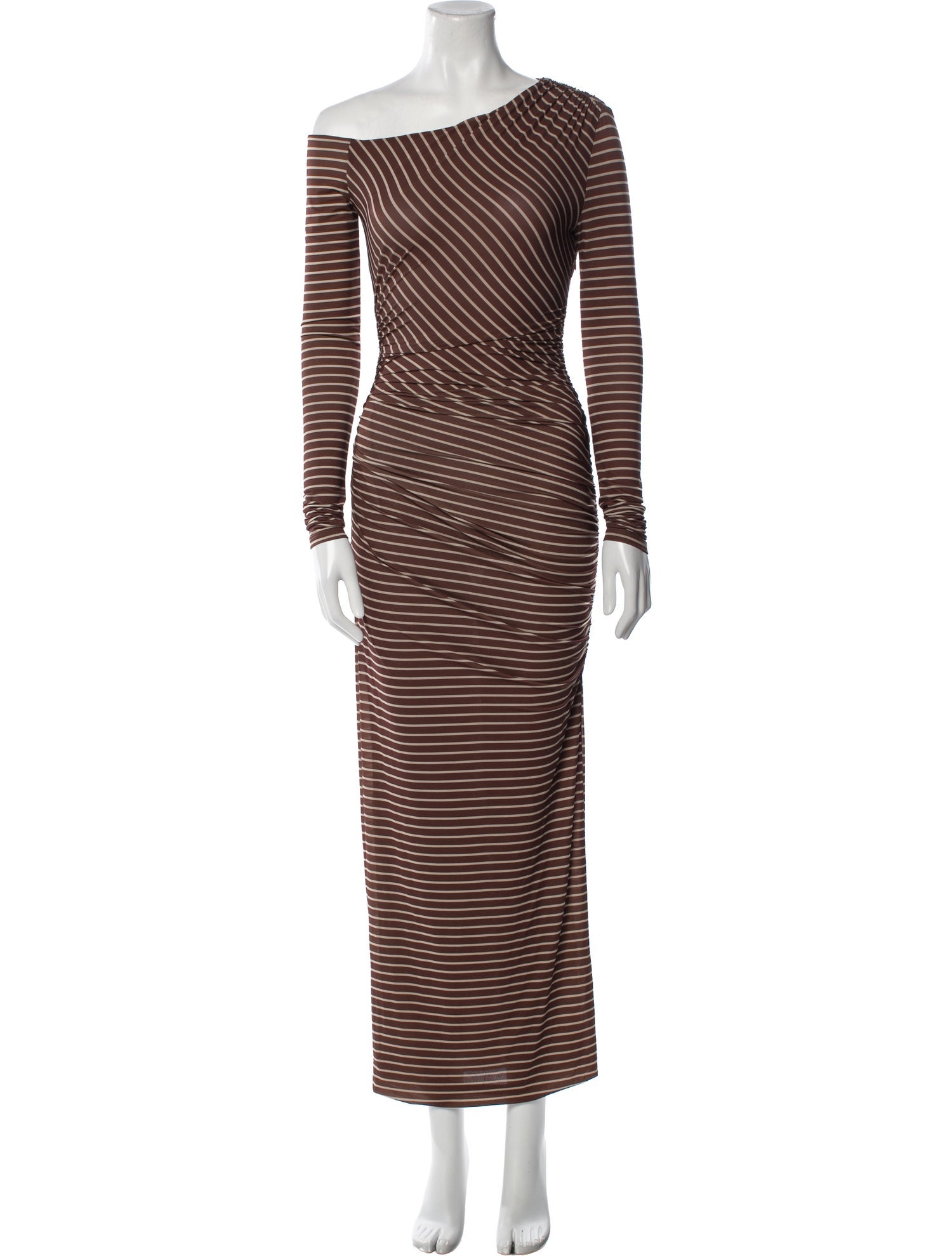 Ronny Kobo Striped Long Dress