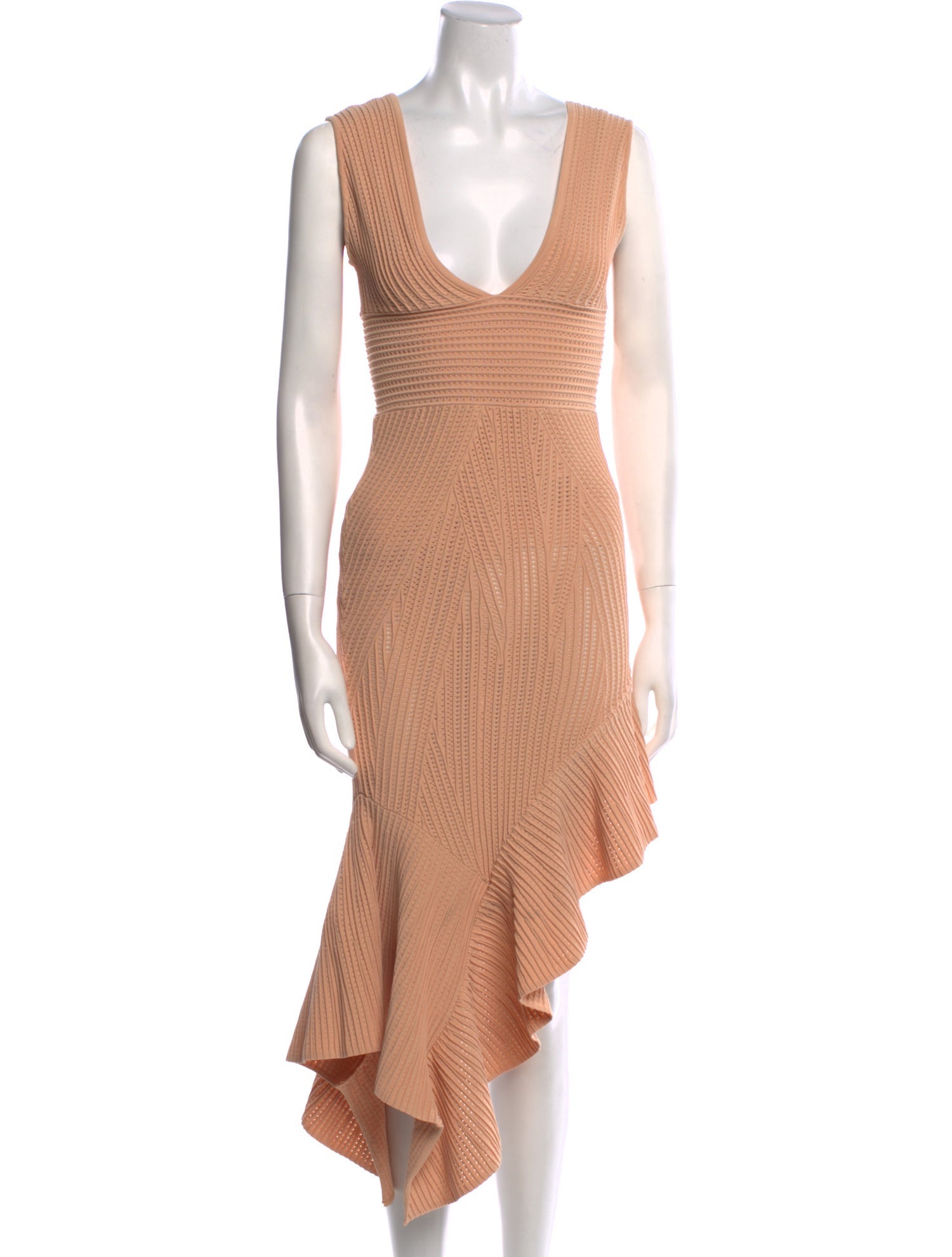 Ronny Kobo Striped Midi Length Dress