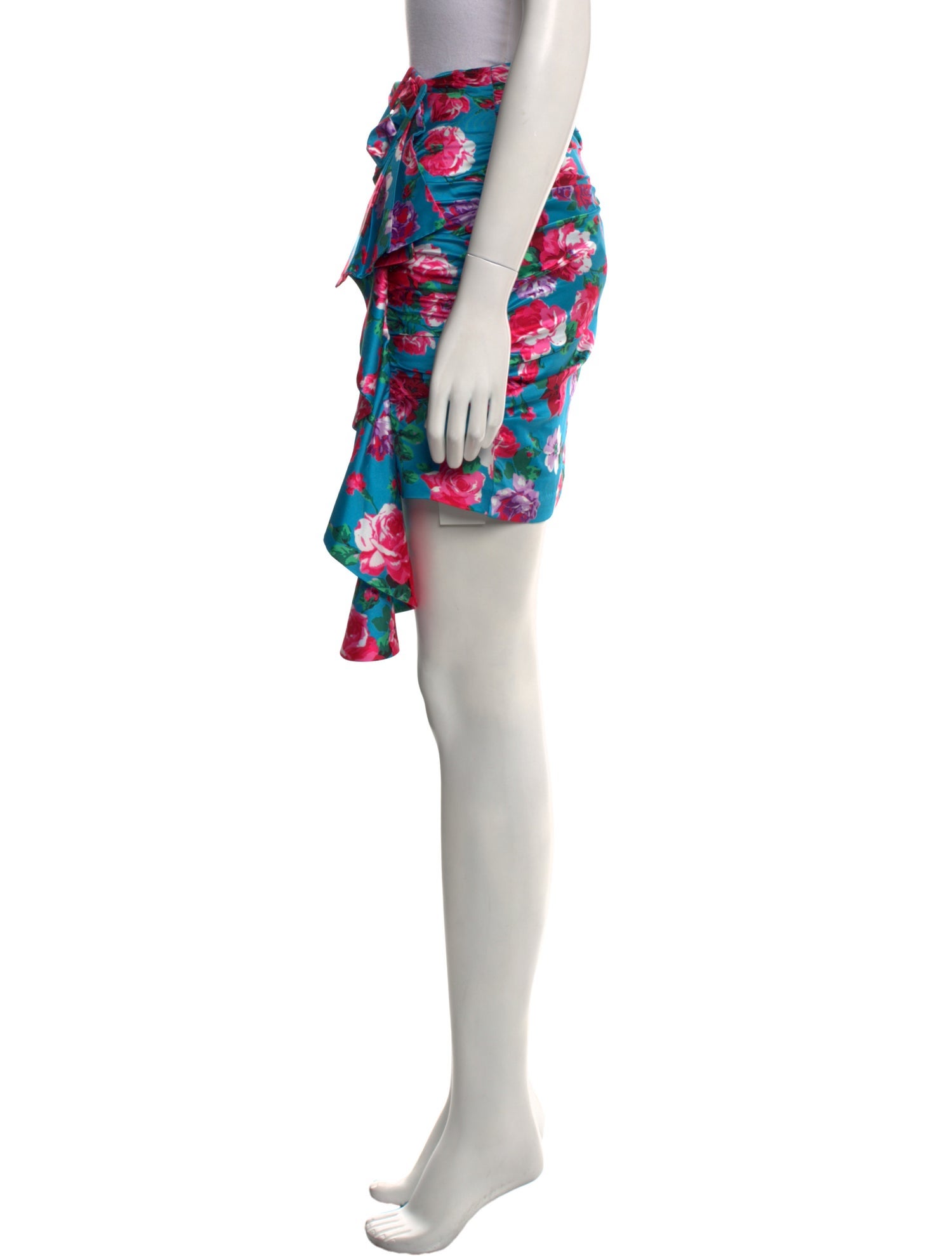 Ronny Kobo Floral Print Mini Skirt