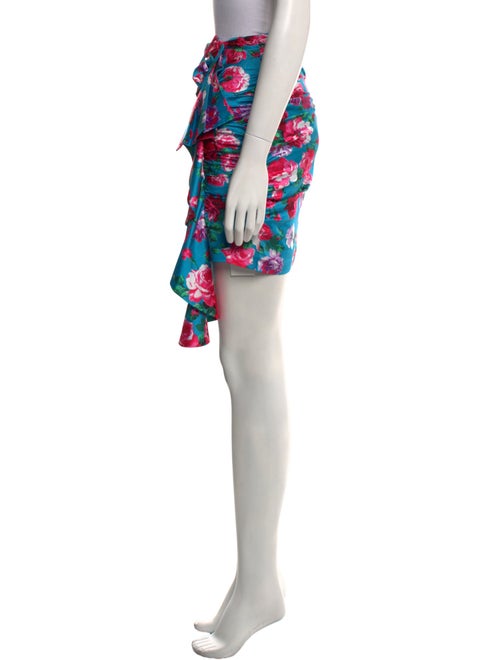 Ronny Kobo Floral Print Mini Skirt