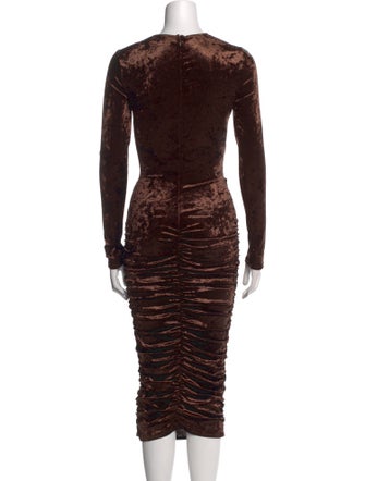 Ronny Kobo Crew Neck Midi Length Dress