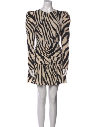 Ronny Kobo Animal Print Mini Dress