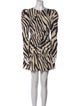 Ronny Kobo Animal Print Mini Dress
