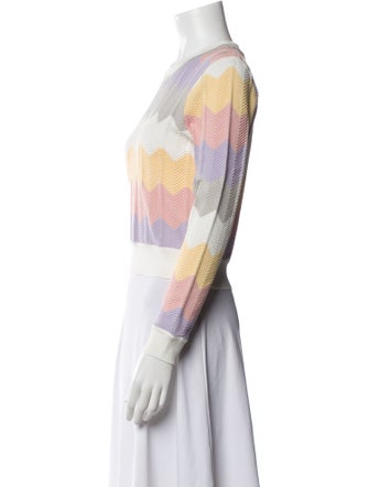 Ronny Kobo Printed Crew Neck Sweater