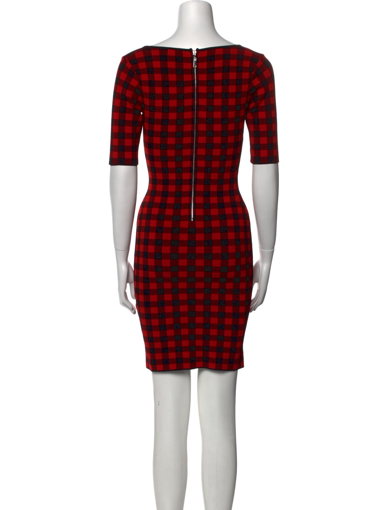 Ronny Kobo Plaid Print Mini Dress