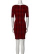 Ronny Kobo Plaid Print Mini Dress