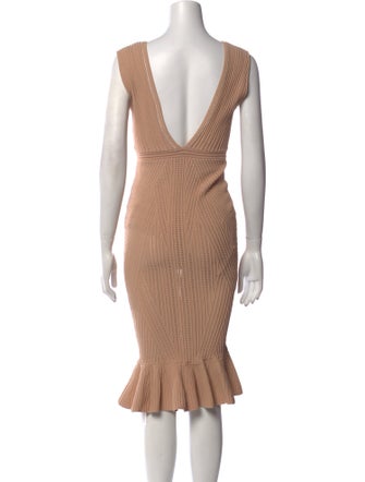 Ronny Kobo V-Neck Midi Length Dress