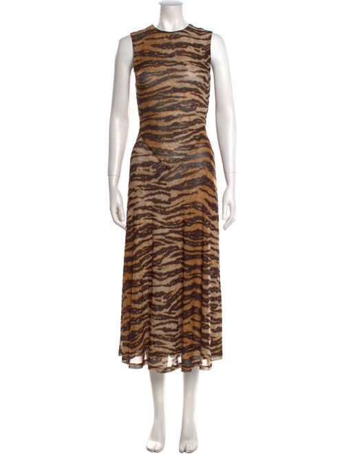 Ronny Kobo Animal Print Long Dress