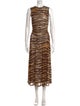 Ronny Kobo Animal Print Long Dress