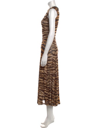 Ronny Kobo Animal Print Long Dress