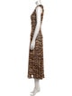 Ronny Kobo Animal Print Long Dress