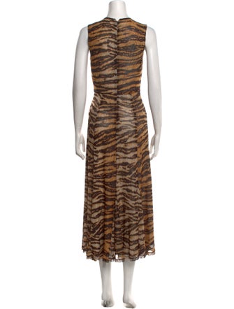 Ronny Kobo Animal Print Long Dress