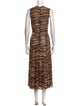 Ronny Kobo Animal Print Long Dress
