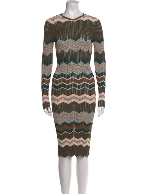 Ronny Kobo Striped Midi Length Dress