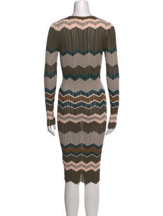 Ronny Kobo Striped Midi Length Dress