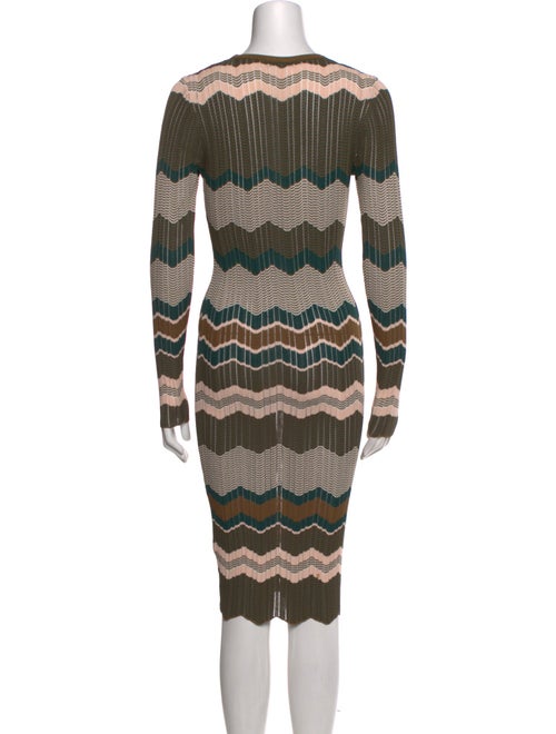 Ronny Kobo Striped Midi Length Dress