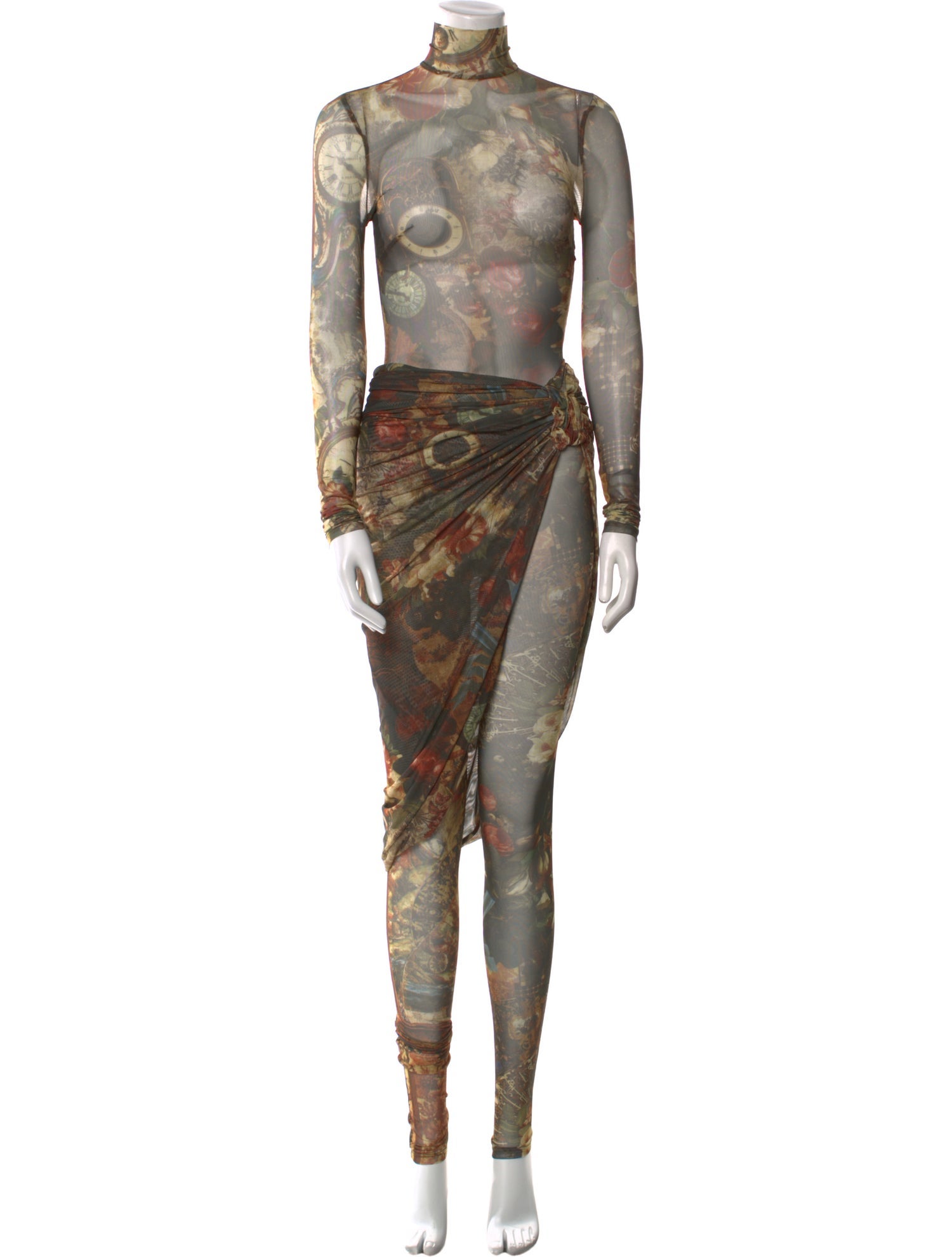 Ronny Kobo Mesh Long Dress