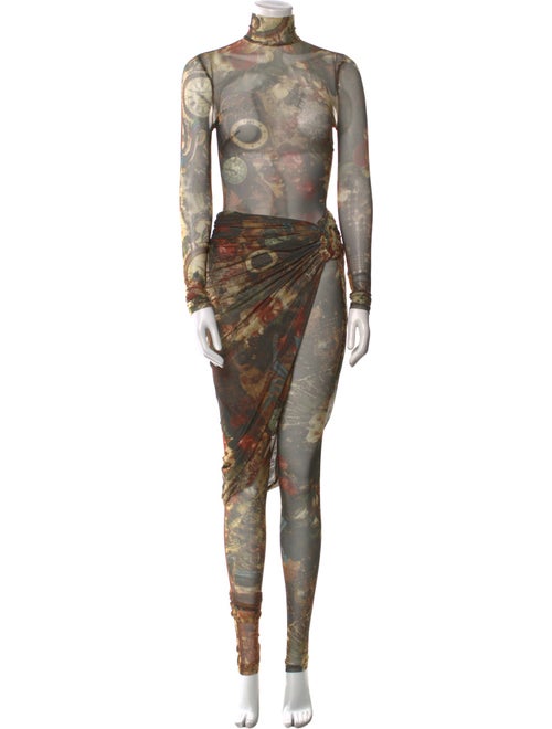 Ronny Kobo Mesh Long Dress