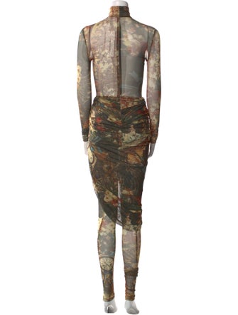 Ronny Kobo Mesh Long Dress