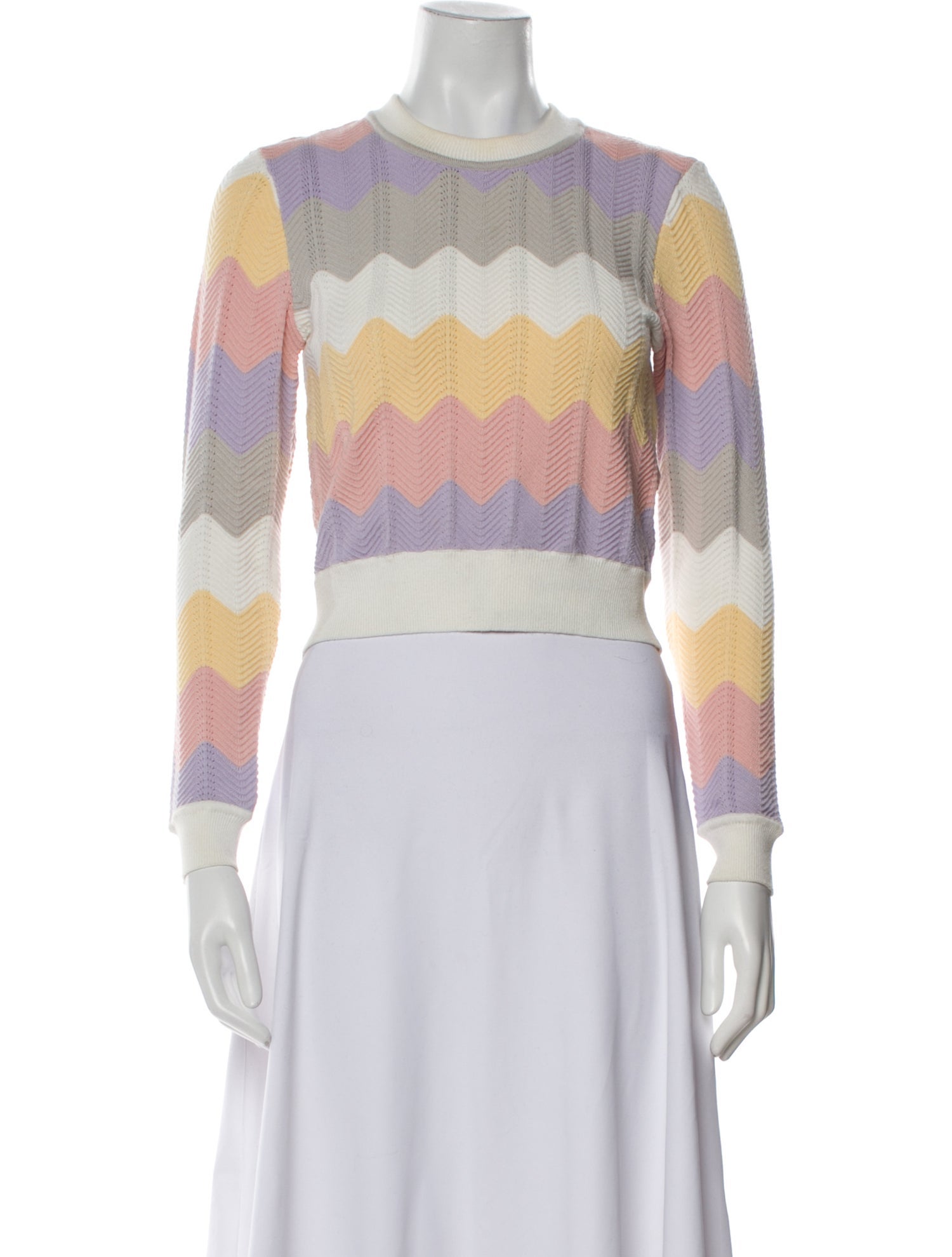 Ronny Kobo Printed Crew Neck Sweater