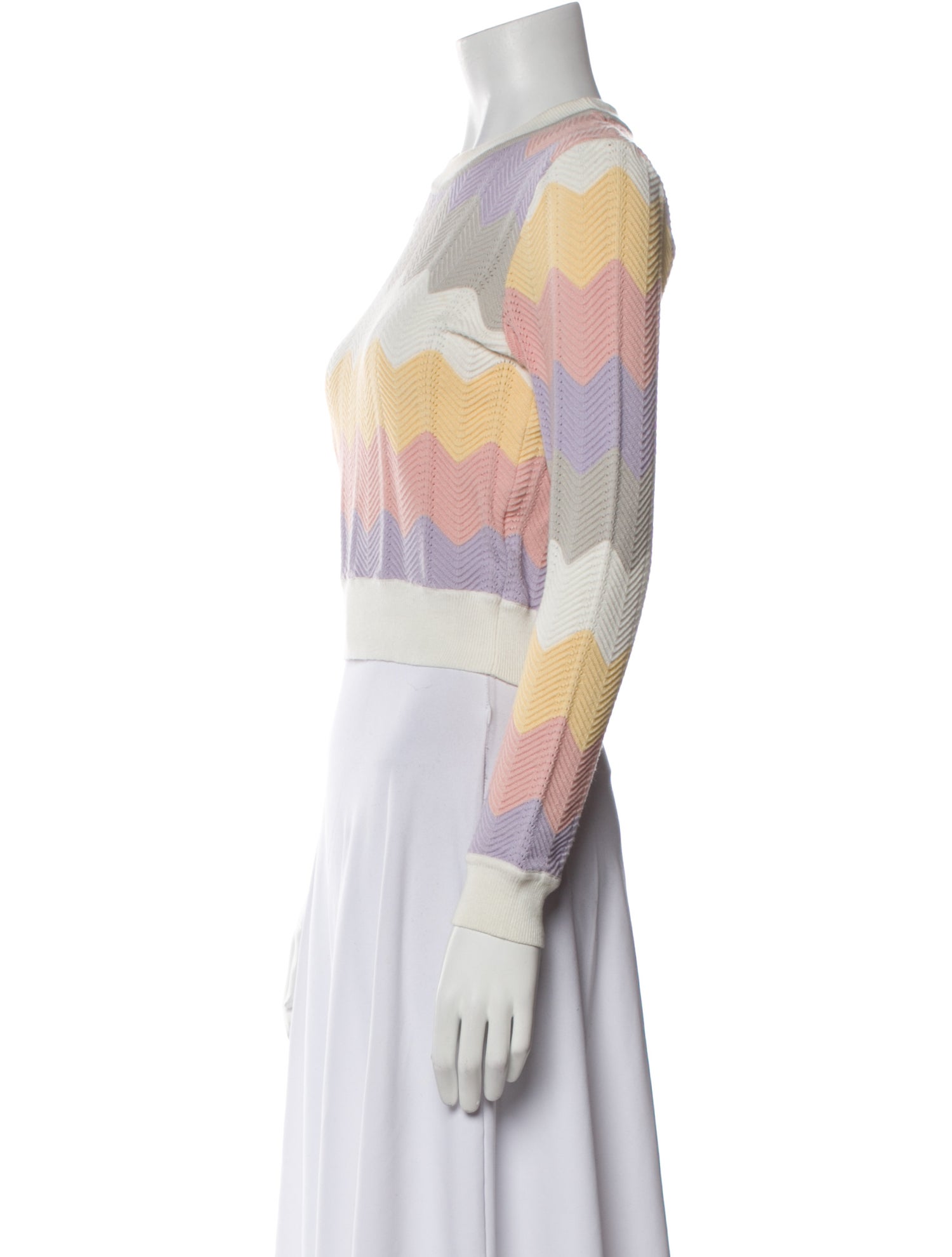 Ronny Kobo Printed Crew Neck Sweater