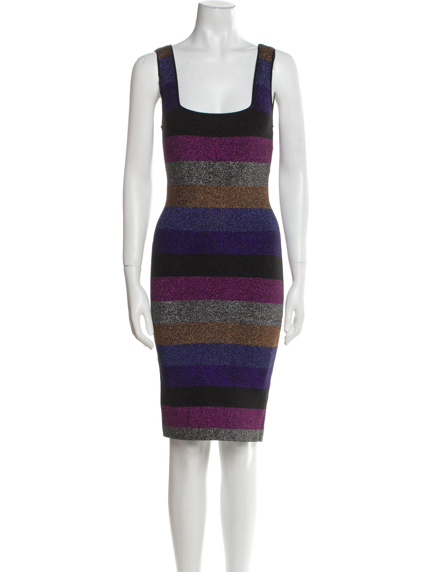 Ronny Kobo Striped Mini Dress