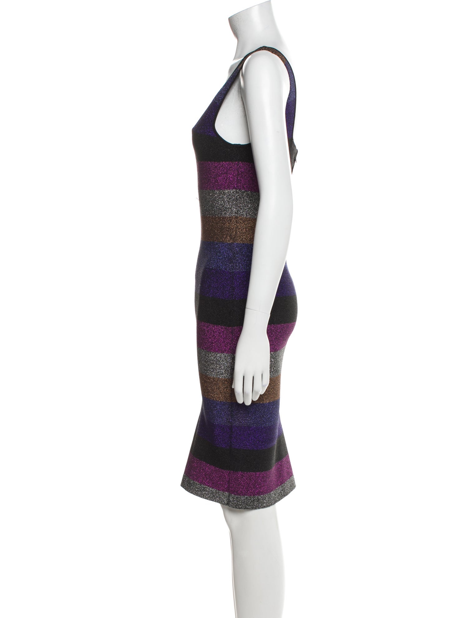 Ronny Kobo Striped Mini Dress