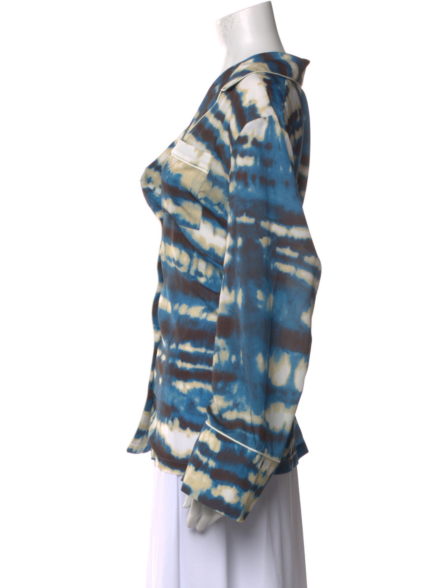 Ronny Kobo Tie-Dye Print V-Neck Tunic