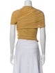 Ronny Kobo Mock Neck Short Sleeve Crop Top